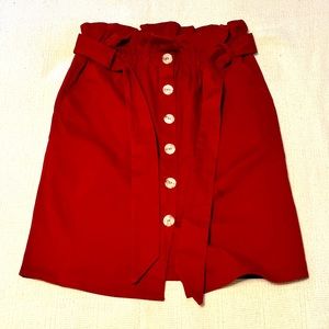 Amazon Red Paper Bag Skirt M-L